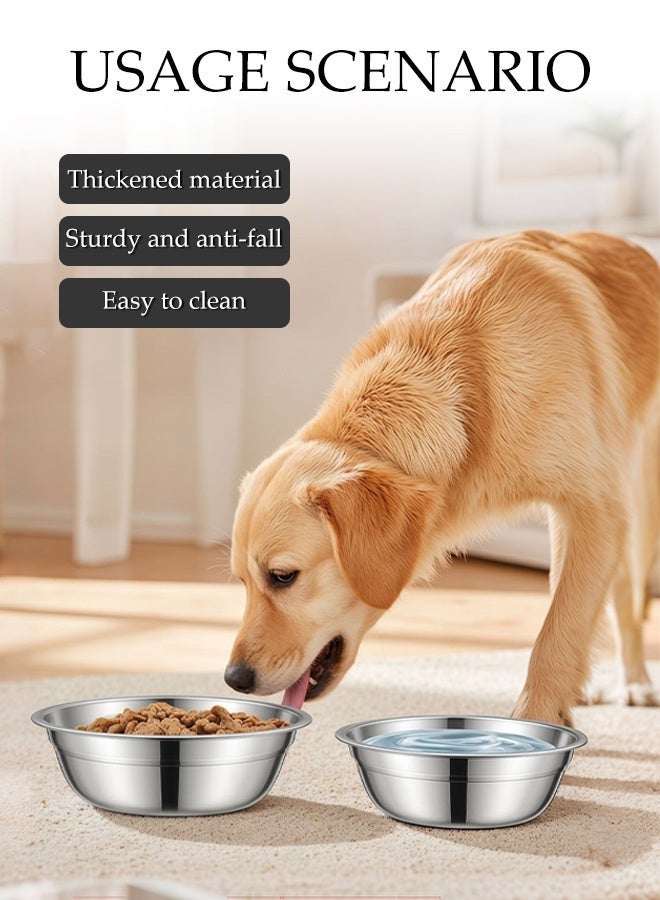 DUNISO طقم أطباق قطط 4 قطع، أطباق تغذية من الفولاذ المقاوم للصدأ، مغذيات للحيوانات الأليفة للقطط والجرو، أطباق غير قابلة للانزلاق للطعام أو الماء - Image 5